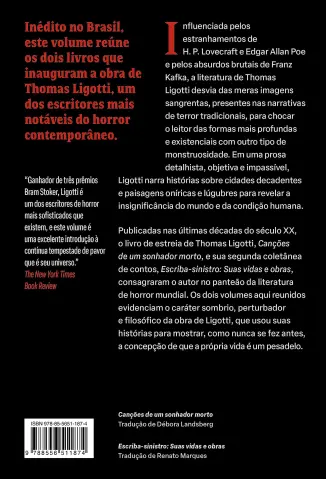 Canções de um Sonhador Morto & Escriba-Sinistro - Thomas Ligotti